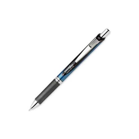 Pentel EnerGel Retractable Gel Pen, Refillable, Needle Tip, 0.5mm, Black Ink BLN75A